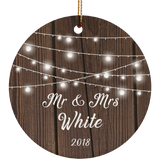 Mr & Mrs White 2018 - Circle Ornament