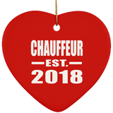 Chauffeur Established EST. 2018 - Heart Ornament