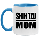 Shih Tzu Mom - 11oz Accent Mug Blue