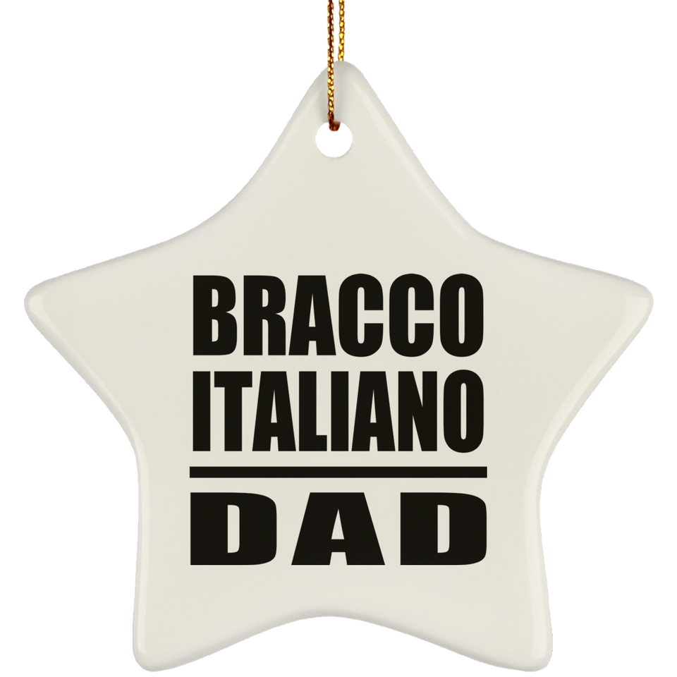 Bracco Italiano Dad - Star Ornament
