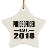 Police Officer Established EST. 2018 - Star Ornament