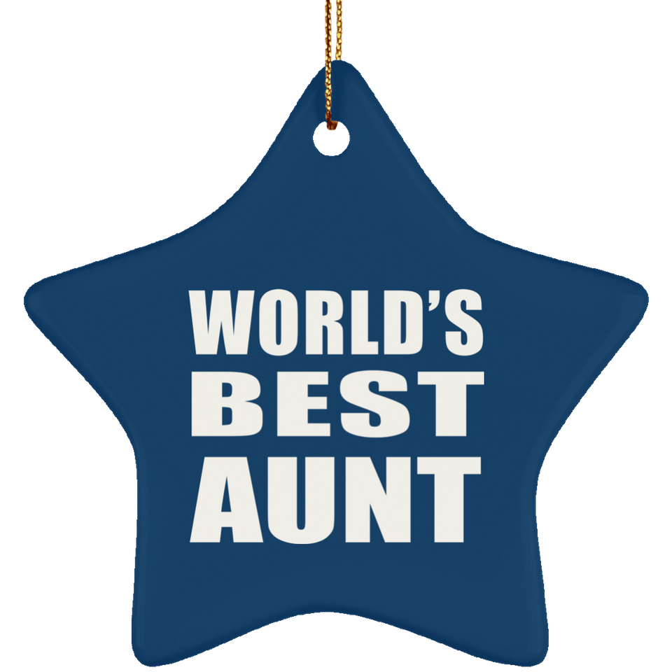 World's Best Aunt - Star Ornament