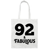 92nd Birthday 92 & Fabulous - Tote Bag White