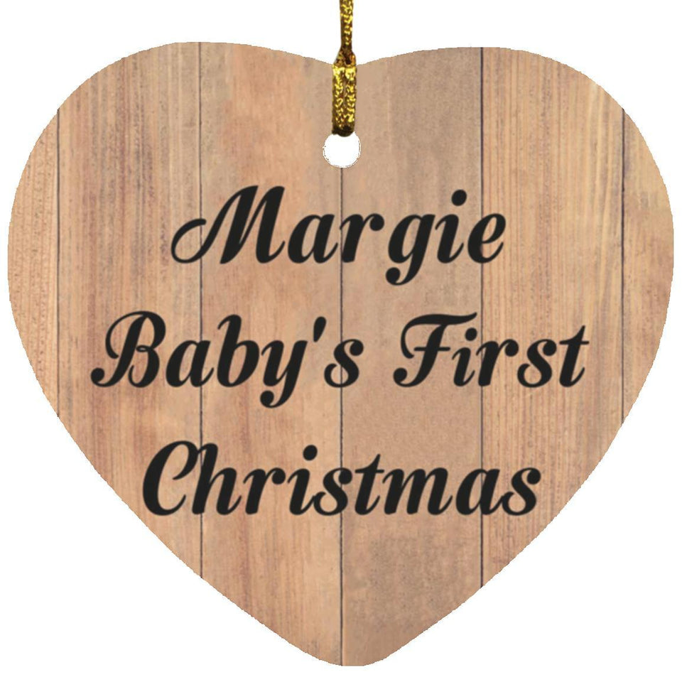 Margie Baby's First Christmas - Heart Ornament C