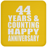 Happy 44th Anniversary 44 Years & Counting - Drink Coaster