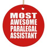 Most Awesome Paralegal Assistant - Circle Ornament