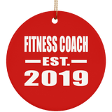Fitness Coach Established EST. 2019 - Circle Ornament