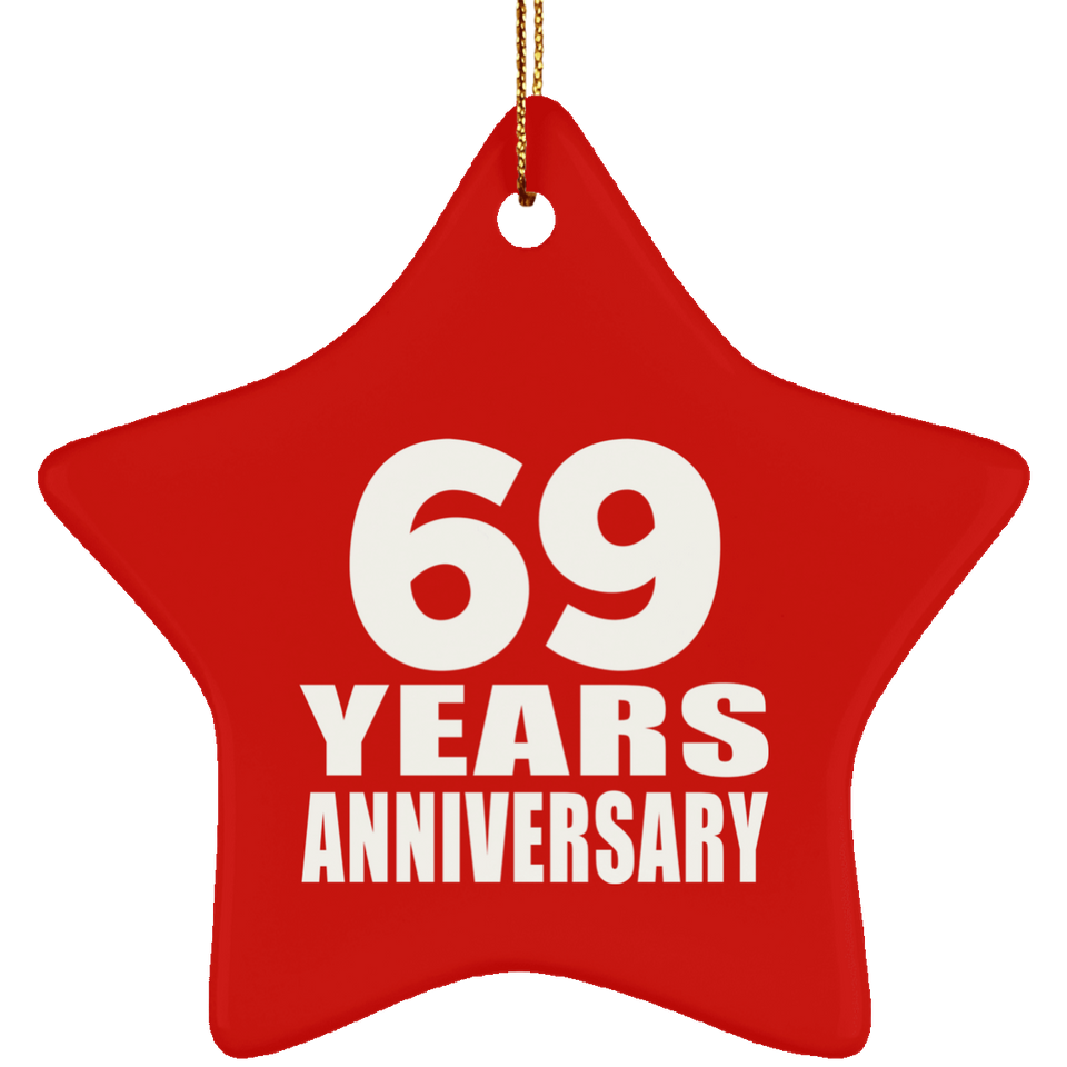 69th Anniversary 69 Years - Star Ornament