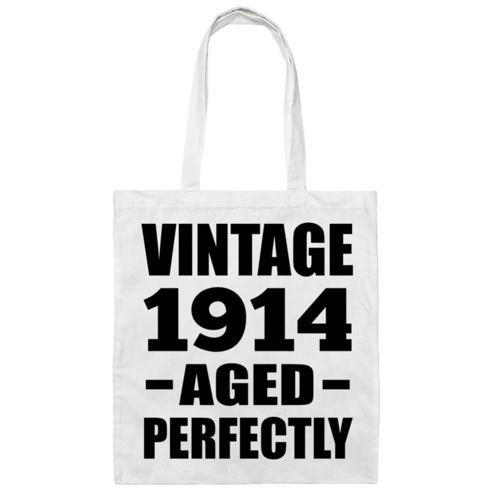 110th Birthday Vintage 1914 Aged Perfectly - Tote Bag White