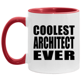 Coolest Architect Ever - 11oz Accent Mug Red