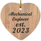 Mechanical Engineer Established Est. 2023 - Heart Ornament C