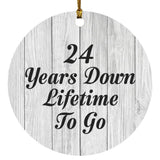 24th Anniversary 24 Years Down Lifetime To Go - Circle Ornament F