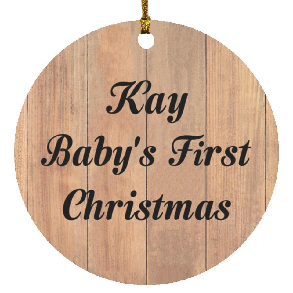 Kay Baby's First Christmas - Circle Ornament C