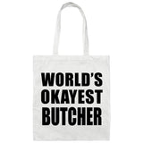 World's Okayest Butcher - Tote Bag White