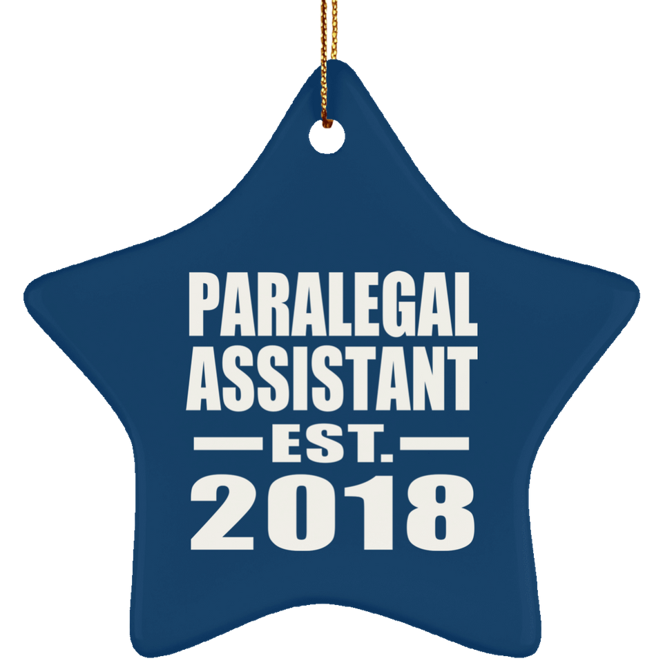 Paralegal Assistant Established EST. 2018 - Star Ornament