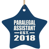Paralegal Assistant Established EST. 2018 - Star Ornament