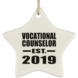 Vocational Counselor Established EST. 2019 - Star Ornament