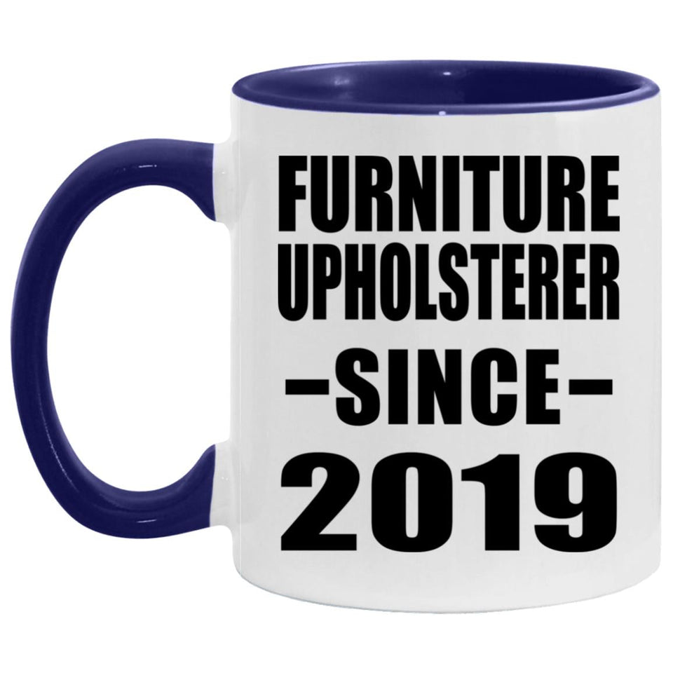 Furniture Upholsterer Since 2019 - 11oz Accent Mug Purple
