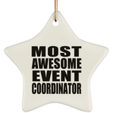 Most Awesome Event Coordinator - Star Ornament