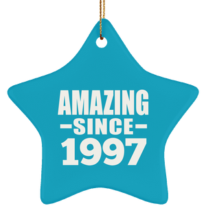 27th Birthday Amazing Since 1997 - Star Ornament