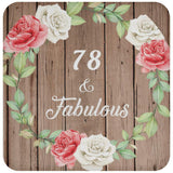 78th Birthday 78 & Fabulous - Drink Coaster B