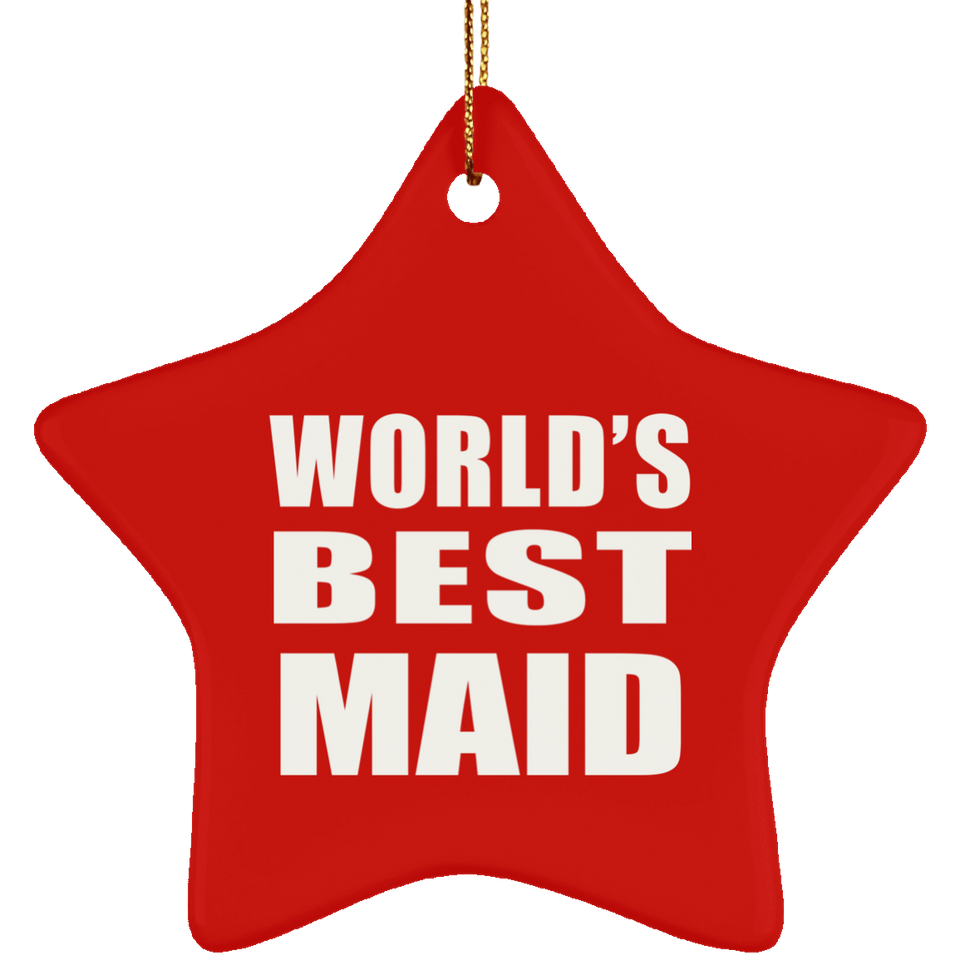 World's Best Maid - Star Ornament
