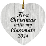 First Christmas With My Classmate 2024 - Heart Ornament F