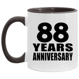 88th Anniversary 88 Years - 11oz Accent Mug Black
