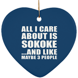 All I Care About Is Sokoke - Heart Ornament
