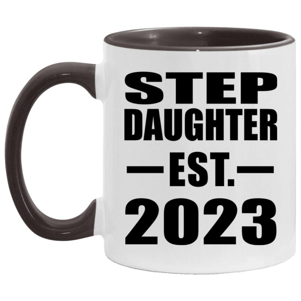 Step Daughter Established EST. 2023 - 11oz Accent Mug Black