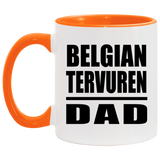 Belgian Tervuren Dad - 11oz Accent Mug Orange