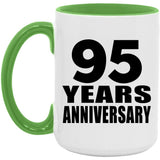 95th Anniversary 95 Years Anniversary - 15oz Accent Mug Green