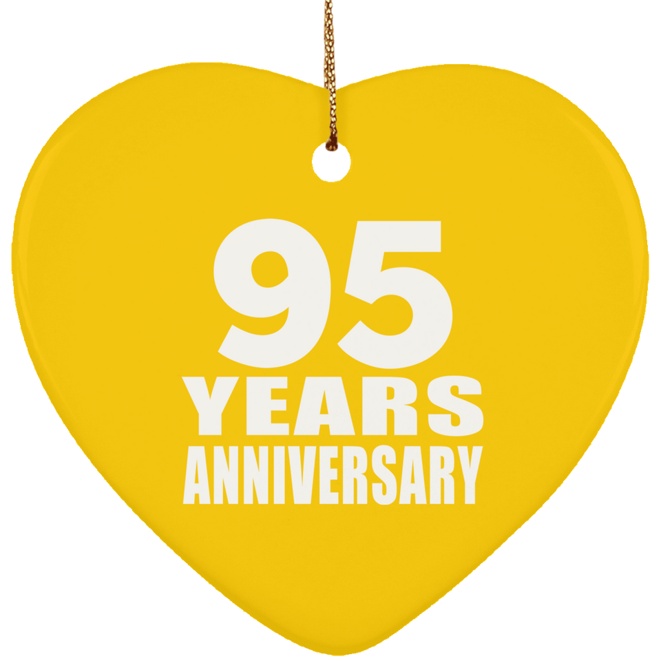 95th Anniversary 95 Years - Heart Ornament
