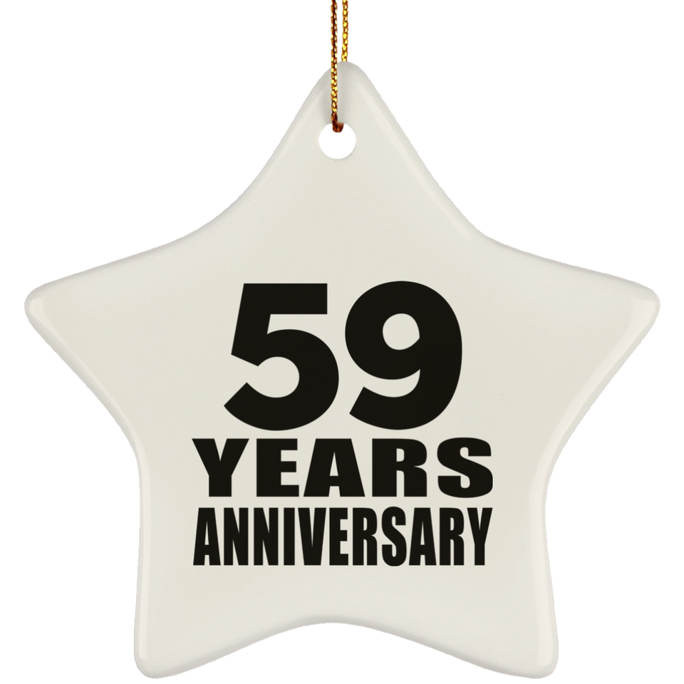 59th Anniversary 59 Years - Star Ornament