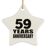 59th Anniversary 59 Years - Star Ornament