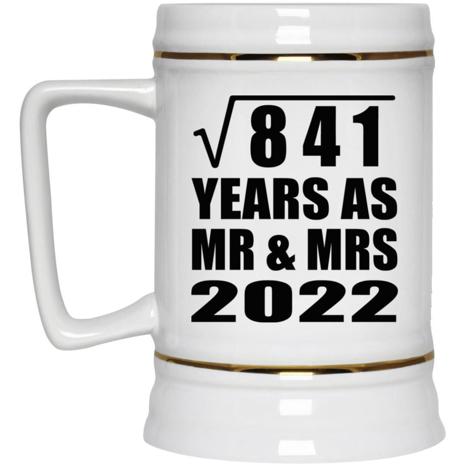 29th Anniversary Square Root of 841 Years As Mr & Mrs 2022 - Beer Stein