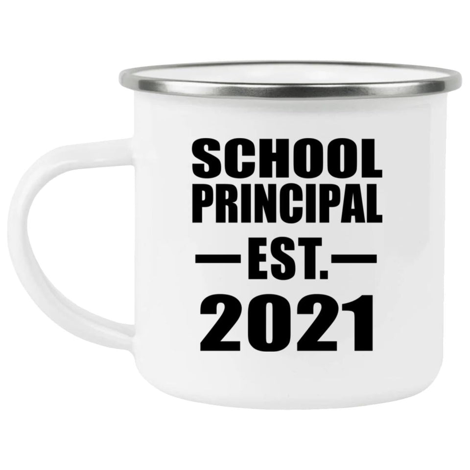 School Principal Established EST. 2021 - 12oz Camping Mug
