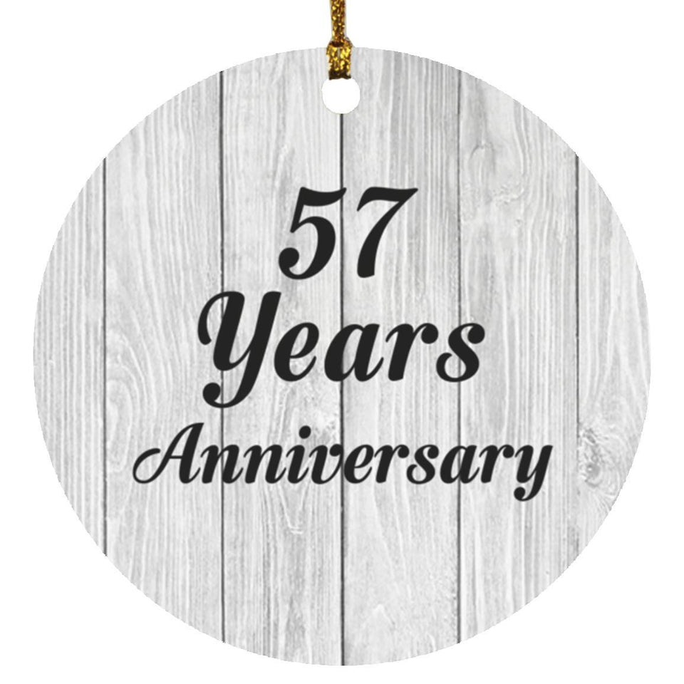 57th Anniversary 57 Years Anniversary - Circle Ornament F