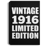 108th Birthday Vintage 1916 Limited Edition - Canvas Portrait