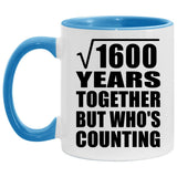 40th Anniversary Square Root of 1600 Years Who's Counting - 11oz Accent Mug Blue