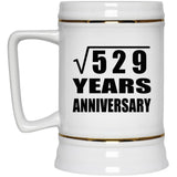23rd Anniversary Square Root of 529 Years Anniversary - Beer Stein