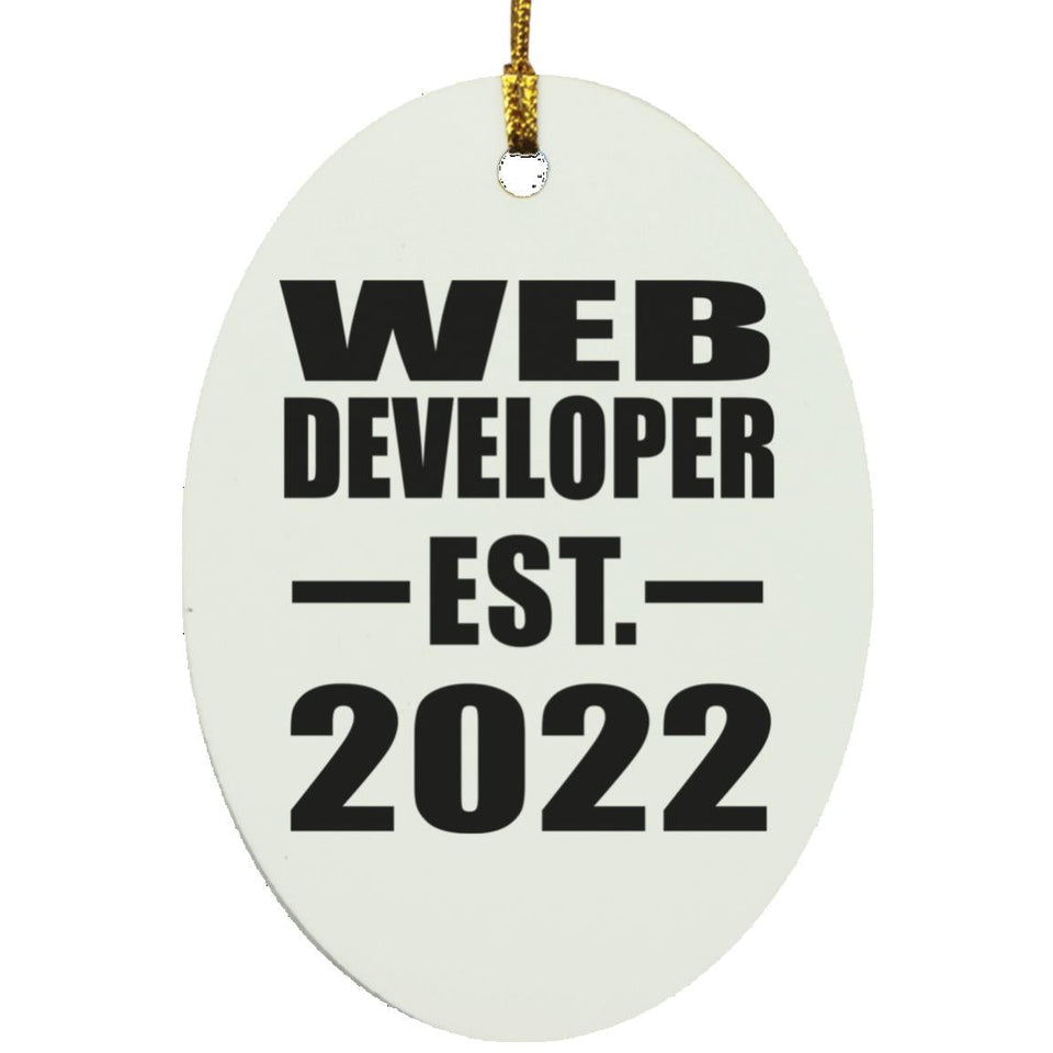 Web Developer Established EST. 2022 - Oval Ornament