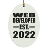 Web Developer Established EST. 2022 - Oval Ornament