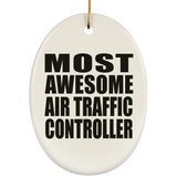 Most Awesome Air Traffic Controller - Oval Ornament