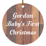 Gordon Baby's First Christmas - Circle Ornament E