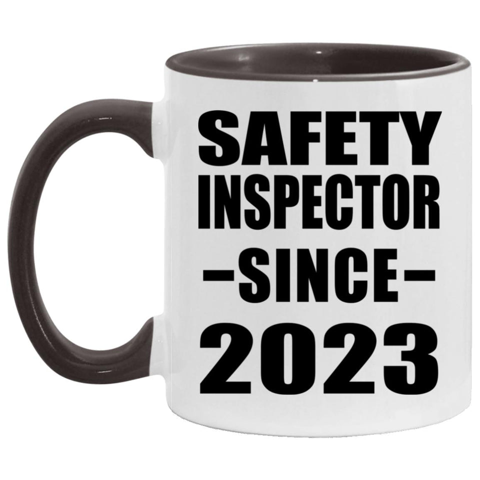 Safety Inspector Since 2023 - 11oz Accent Mug Black