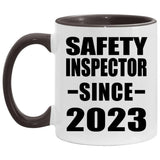 Safety Inspector Since 2023 - 11oz Accent Mug Black