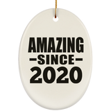 4th Birthday Amazing Since 2020 - Oval Ornament