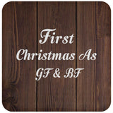 First Christmas As Gf & Bf - Drink Coaster D