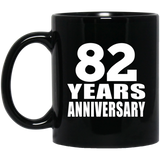 82nd Anniversary 82 Years - 11 Oz Coffee Mug Black